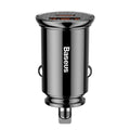 Baseus Circular Plastic 2 Port USB & Type-C 30W PPS Car Charger
