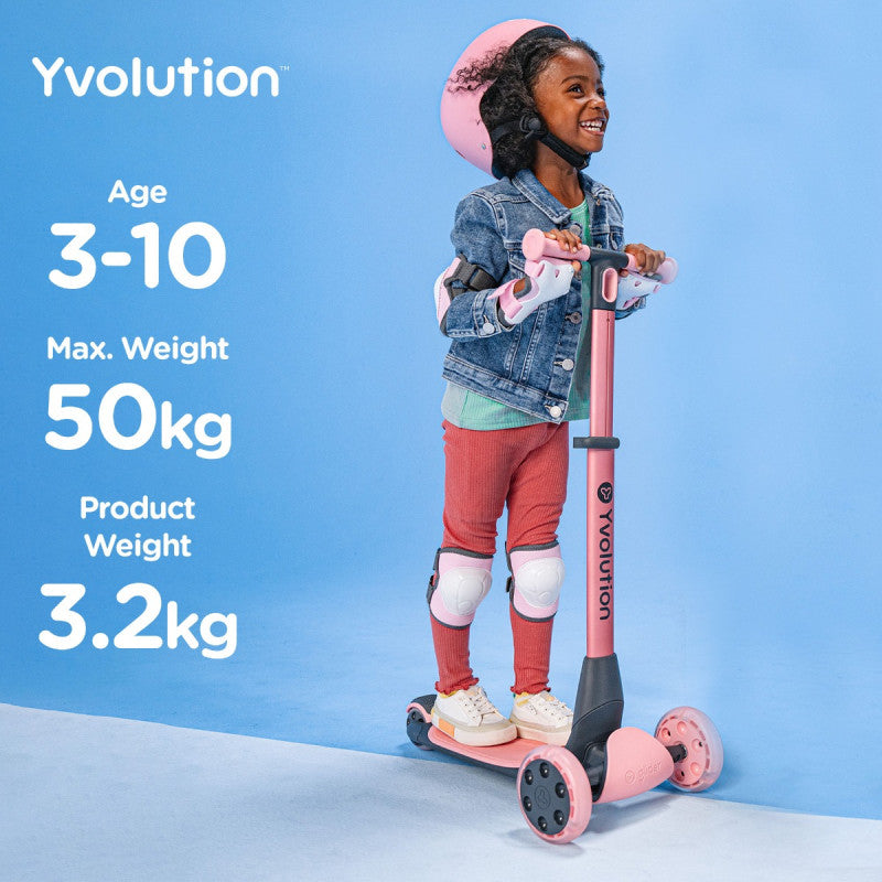 Yvolution Y Glider Nua - Light-Up Scooter for Kids