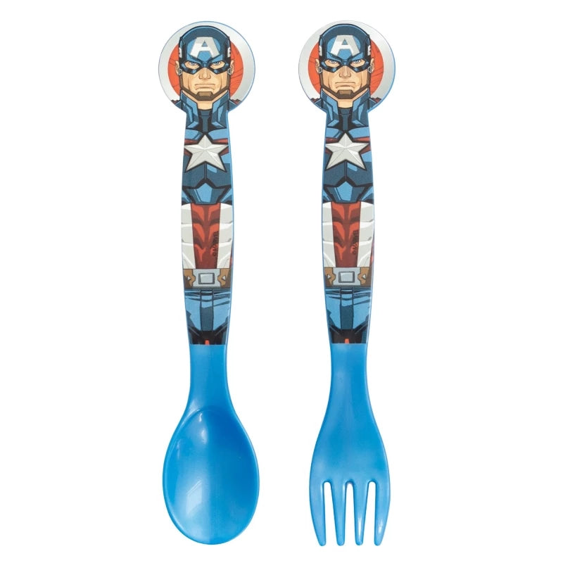 Stor 2 Pcs PP Cutlery Set Avengers Heraldic Army