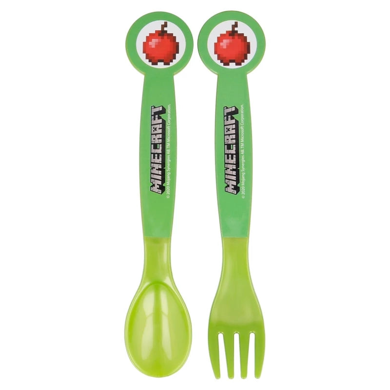 Stor 2 Pcs PP Cutlery Set In Polybag Minecraft