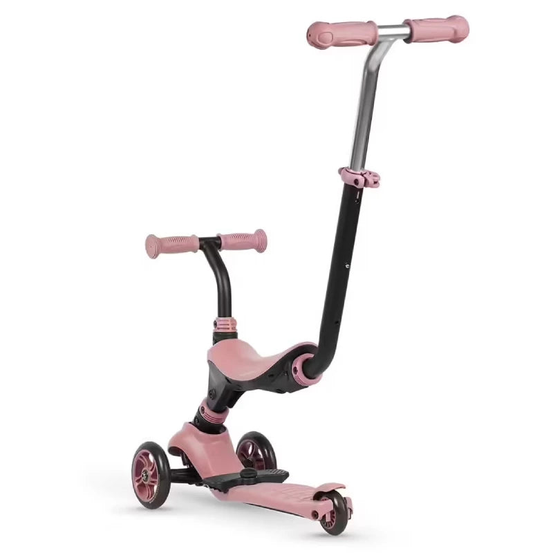 Qplay Sema 3in1 Scooter – Rose Pink, 3 Modes for Kids 2–6