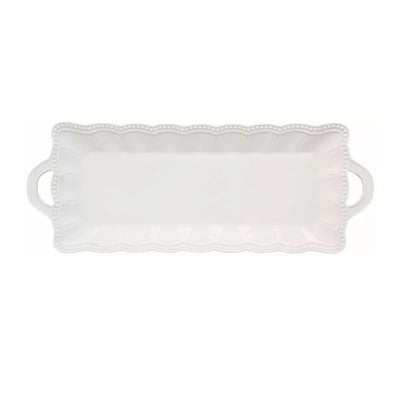 Easy Life Elite White Porcelain Serving Platter – 43×16cm