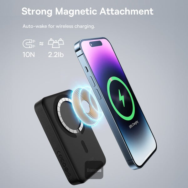 Baseus Magnetic Mini Wireless Fast Charge Power Bank 10000mAh 30W