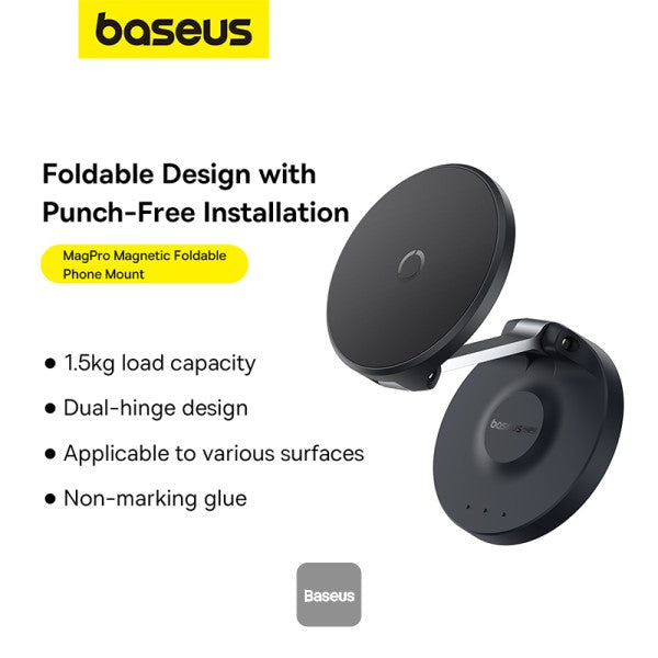 Baseus MagPro Foldable Magnetic Phone Holder - Black