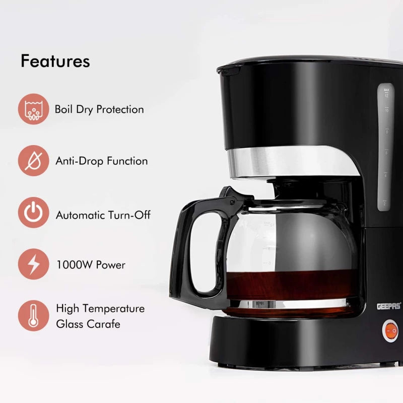 Geepas GCM6103 Filter Coffee Maker
