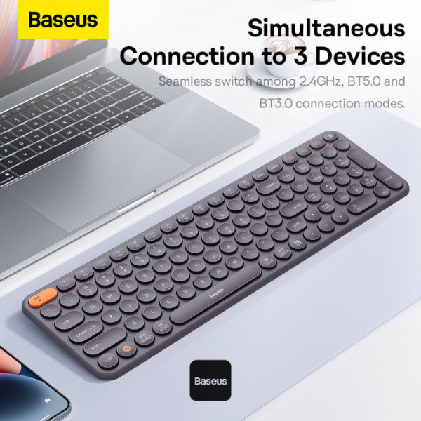 Baseus K01B Wireless Tri-Mode Keyboard - Grey