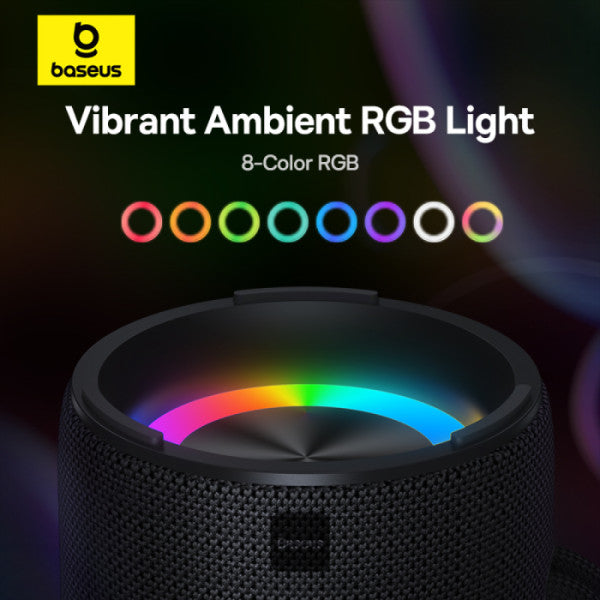 Baseus AeQur VO20 Bluetooth Speaker with RGB Light & 15H Playtime