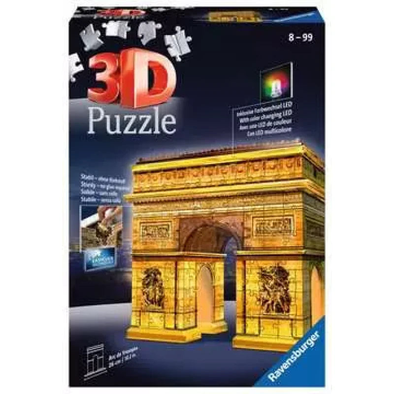 Ravensburger | 3D Puzzle Night Edition - Arc de Triomphe
