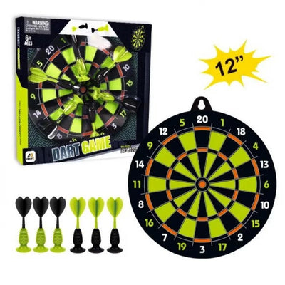 Aojie Sport 12" Dartboard Set with 6 Darts for Kids