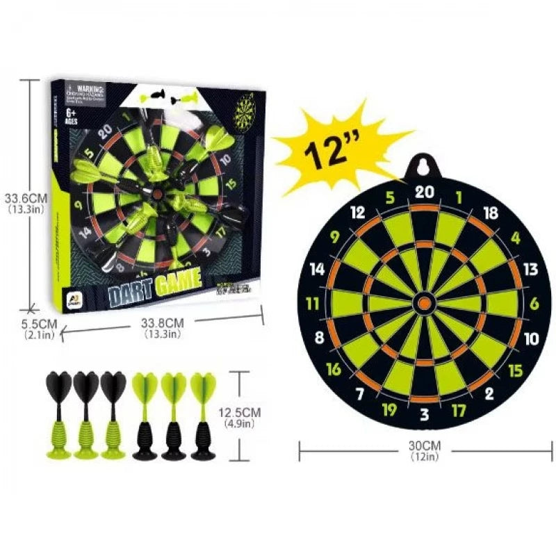 Aojie Sport 12" Dartboard Set with 6 Darts for Kids