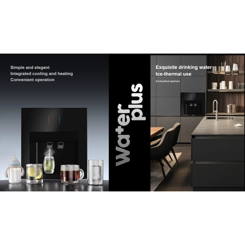 WaterPlus Built-in Water Cooler B2024-M – Black Glass Finish | Manual