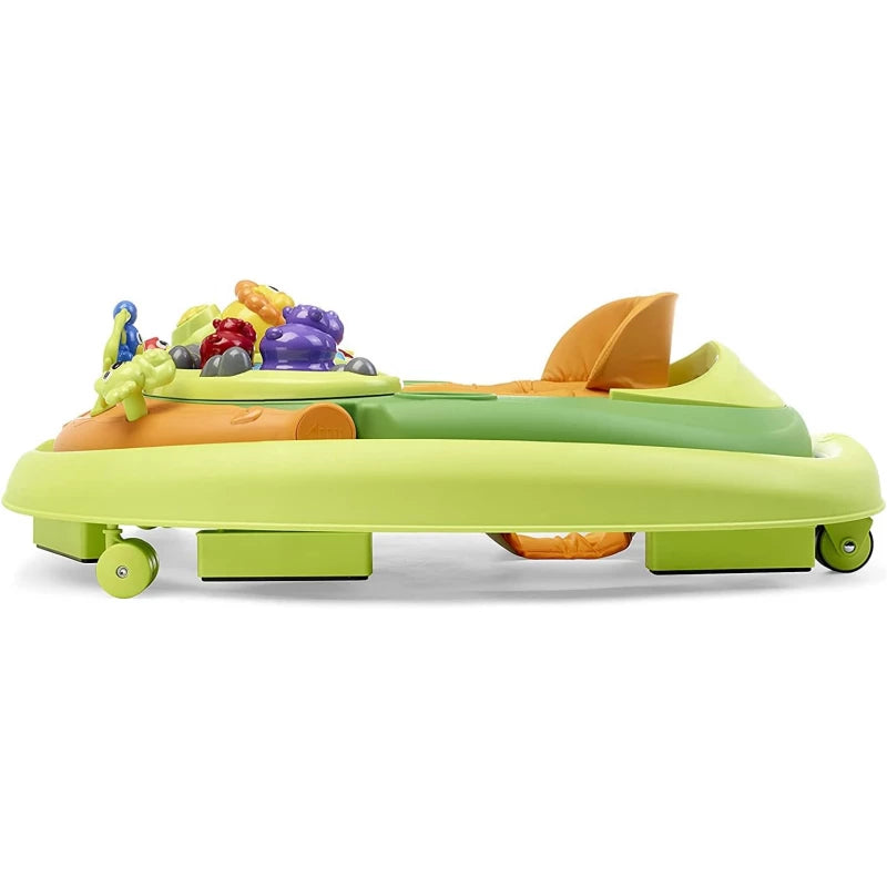 عربة مشي شيكو Walky Talky – أخضر برتقالي، قابلة لتعديل الارتفاع