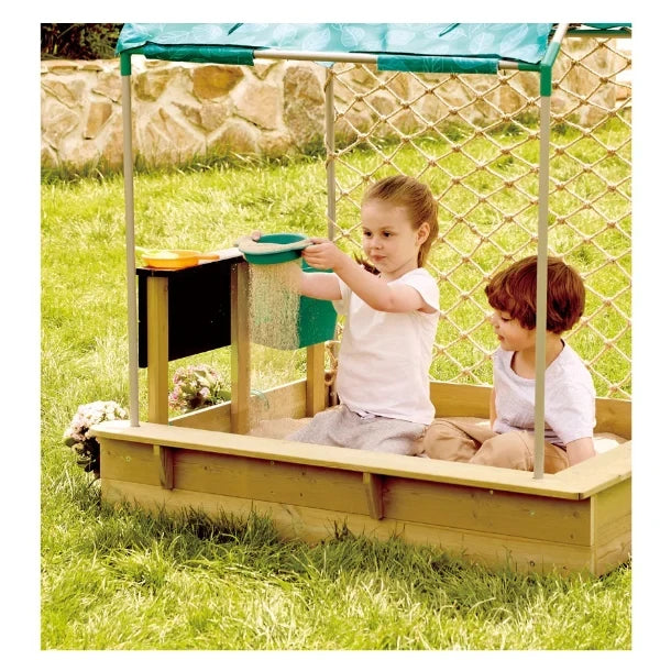 Hape All-In-One Sandbox Cabana Kit with Waterproof Sunshade for Kids
