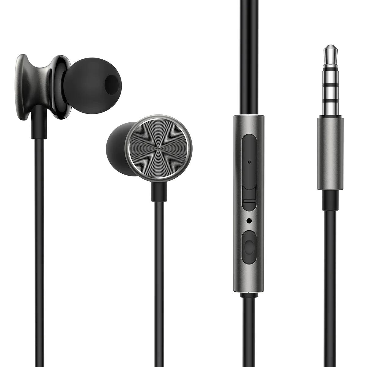 Joyroom Wired Series In-Ear Metal Wired Earbuds - Black
