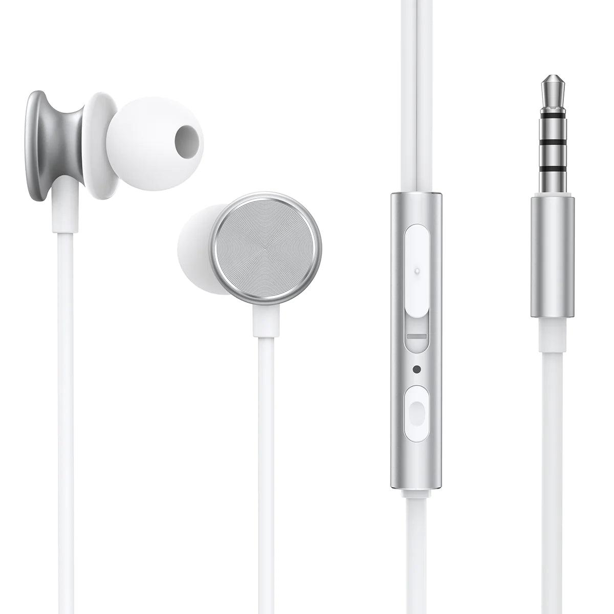 Joyroom Wired Series In-Ear Metal Wired Earbuds - White
