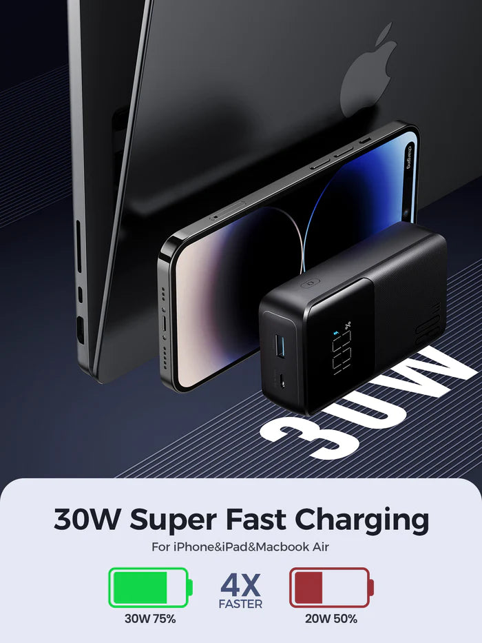 Joyroom 30W Mini Power Bank with Dual Cables 10000mAh Portable