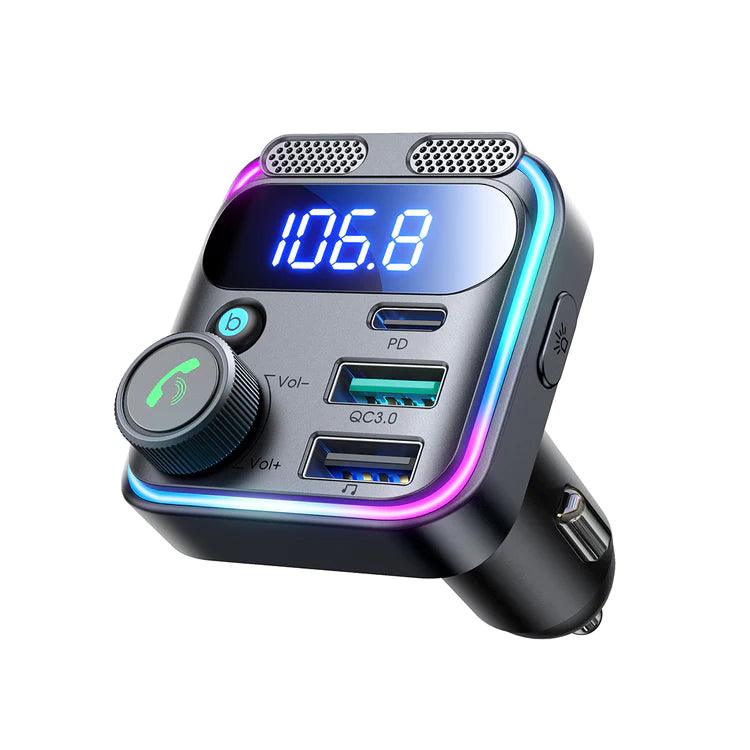 Joyroom 48W Dual-Mic Car FM Transmitter - Black