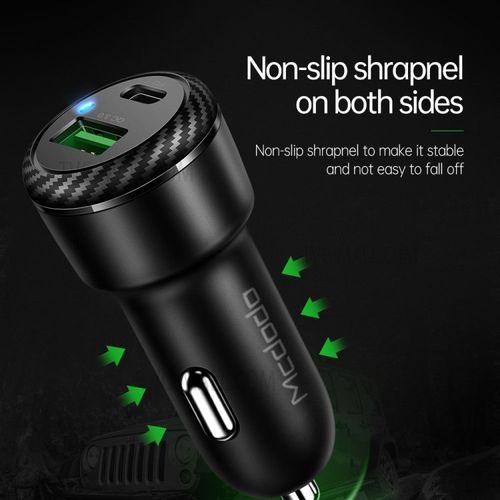 Mcdodo 38W PD & QC3.0 Fast Car Charger Quick & Efficient - Black