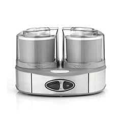 Cuisinart Ice Cream Machine Duo Deluxe ICE40BCE - 2L Dual Bowl Silver
