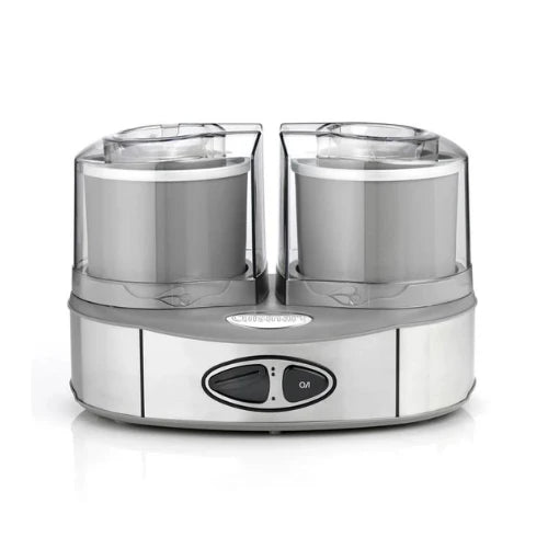 Cuisinart Ice Cream Machine Duo Deluxe ICE40BCE - 2L Dual Bowl Silver