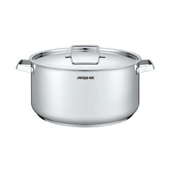 Arshia 24cm Stainless Steel Cooking Pot with Metal Lid