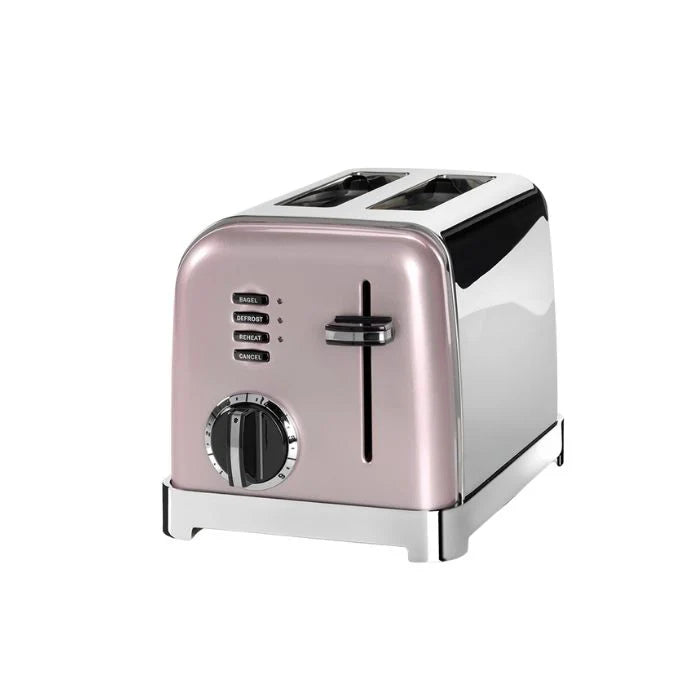 CUISINART 2 Slice Toaster 900W CPT160PIE - Pink Stainless Steel