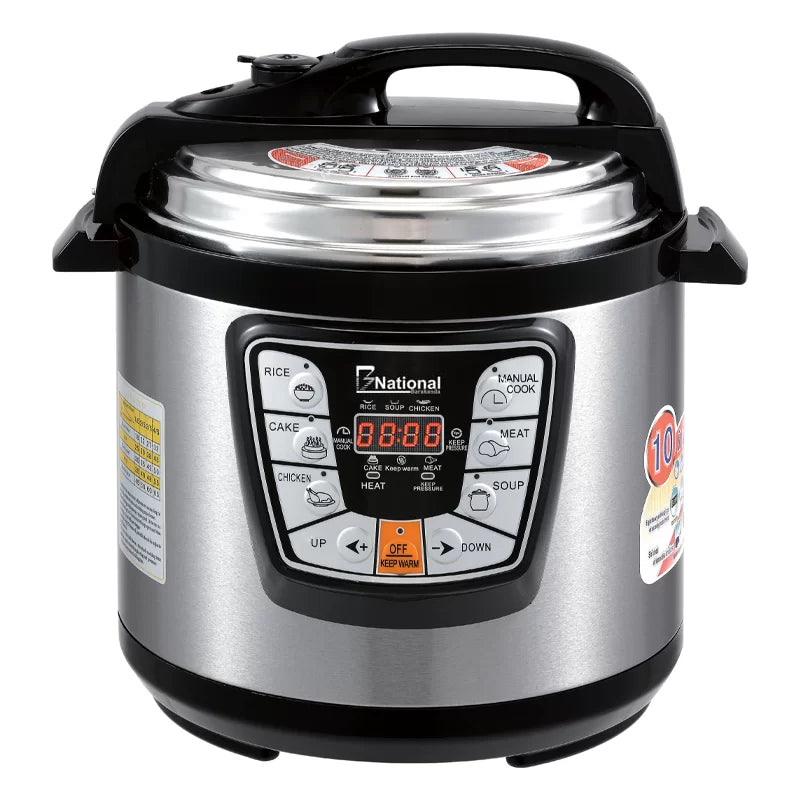 B NATIONAL Luxury 10 liter stainless steel electric pressure cooker