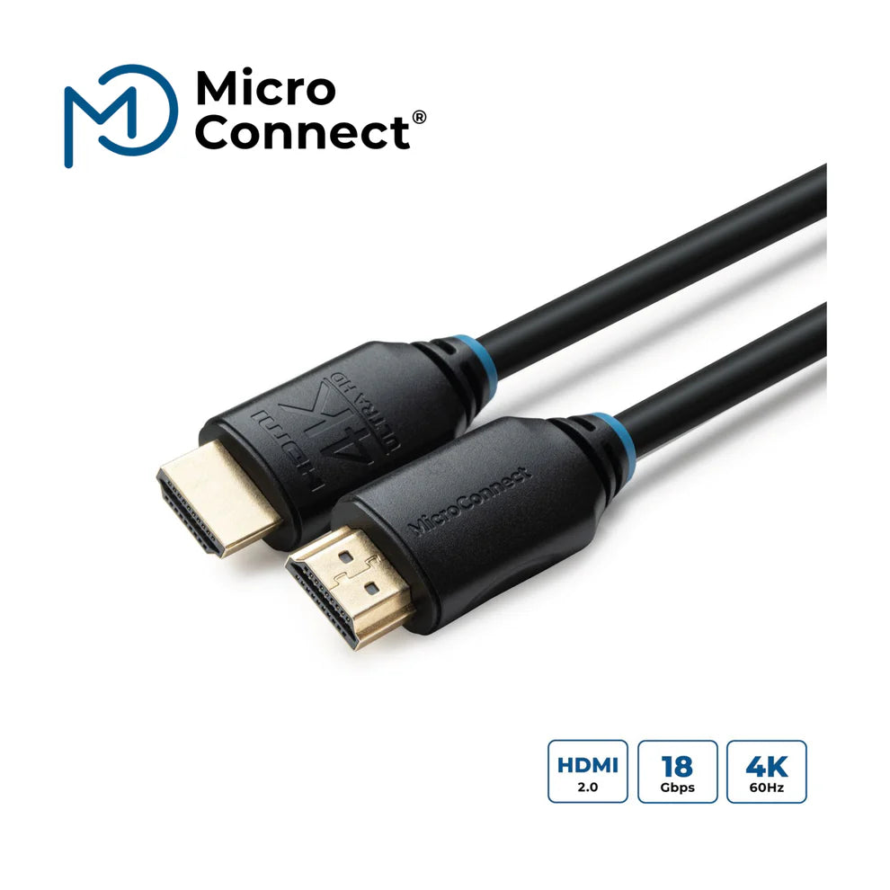 MicroConnect Ultra-High-Speed 4K HDMI 2.0 Cable 0.5m - MCTCBLMC-HDM19190.5V2.0