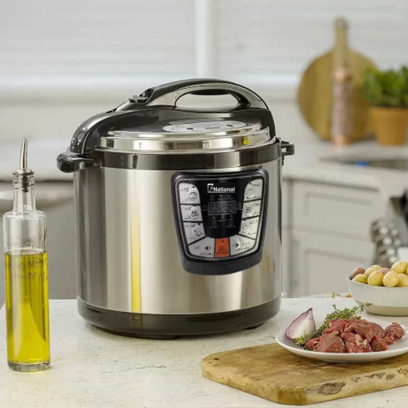B NATIONAL Luxurious 6 liter stainless steel electric pressure cooker