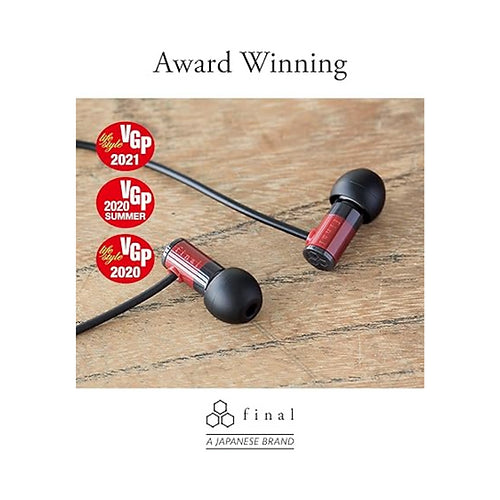 Final E1000 In-Ear Earphones with Sound Isolation &Durability