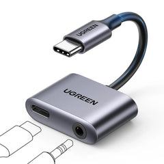 UGREEN USB-C to 3.5mm AUX + 60W PD Fast Charging Adapter with DAC Chip
