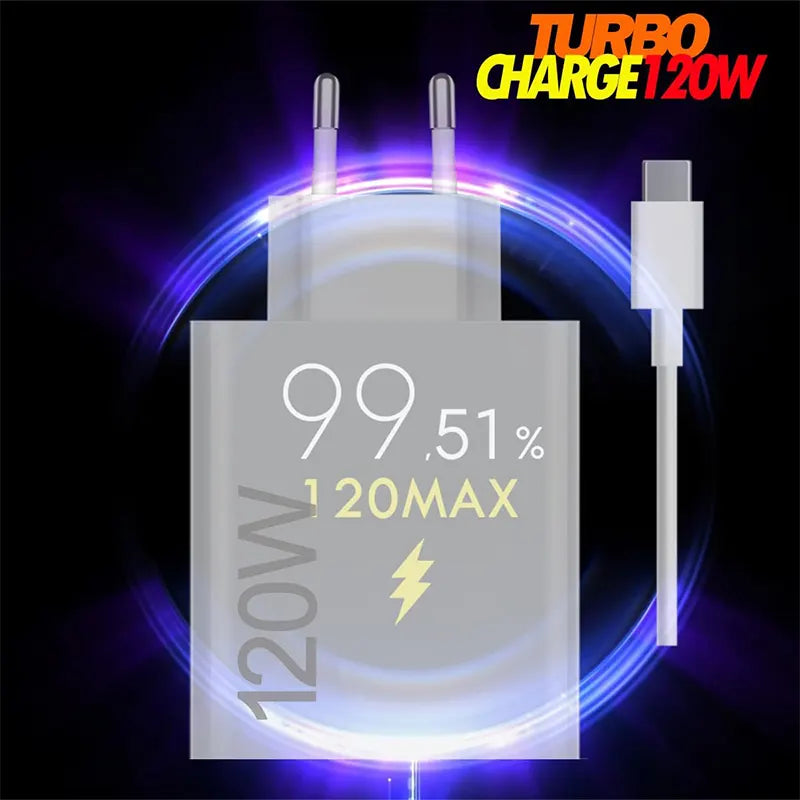 شاحن Xiaomi 120W مع كابل USB-C أصلي – شحن فائق السرعة