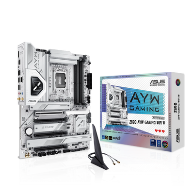 ASUS Z890 AYW Gaming WiFi W – ATX Motherboard | Intel LGA1851, DDR5, PCIe 5.0, AI-Ready