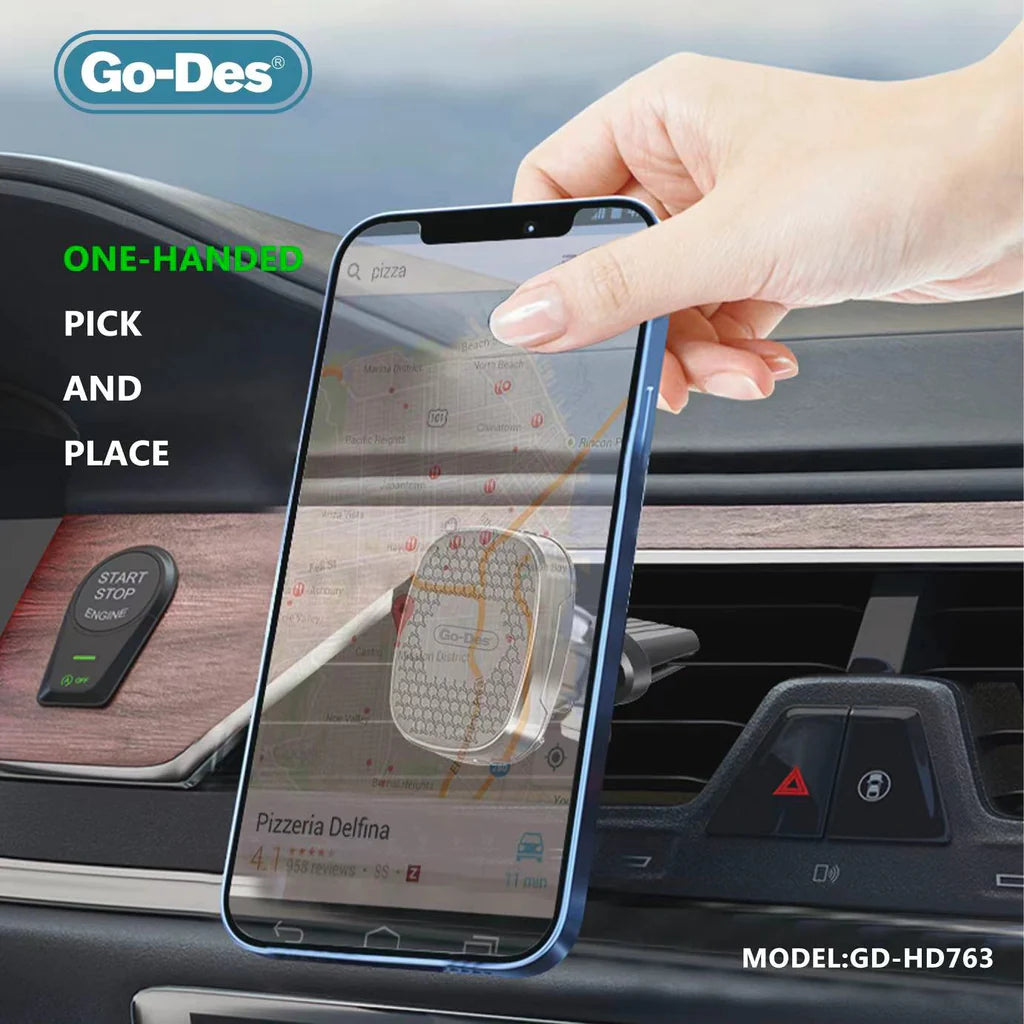 Go-Des Magnetic Car Phone Holder Stand Multifunctional Universal Magnet Wall Mobile Phone Holder