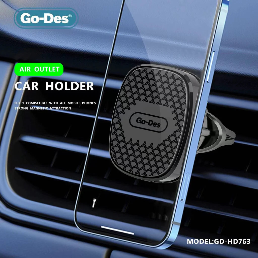 Go-Des Magnetic Car Phone Holder Stand Multifunctional Universal Magnet Wall Mobile Phone Holder