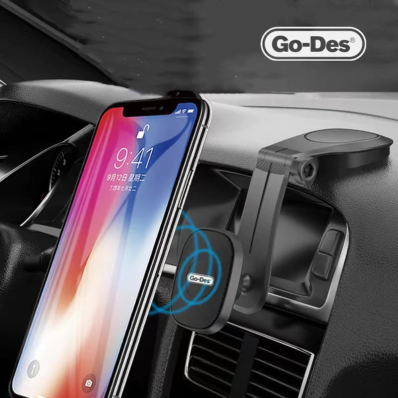 Go-Des Universal Foldable Magnetic Car Phone Holder