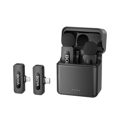 BOYA BY-V3 Combo 2.4GHz Dual-Channel Wireless Microphone | 36H Battery | 100m Range