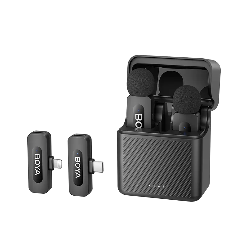 BOYA BY-V3 Combo 2.4GHz Dual-Channel Wireless Microphone | 36H Battery | 100m Range