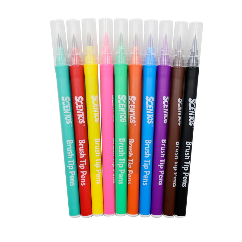 SCENTOS Scented 10 BRUSH TIP PENS