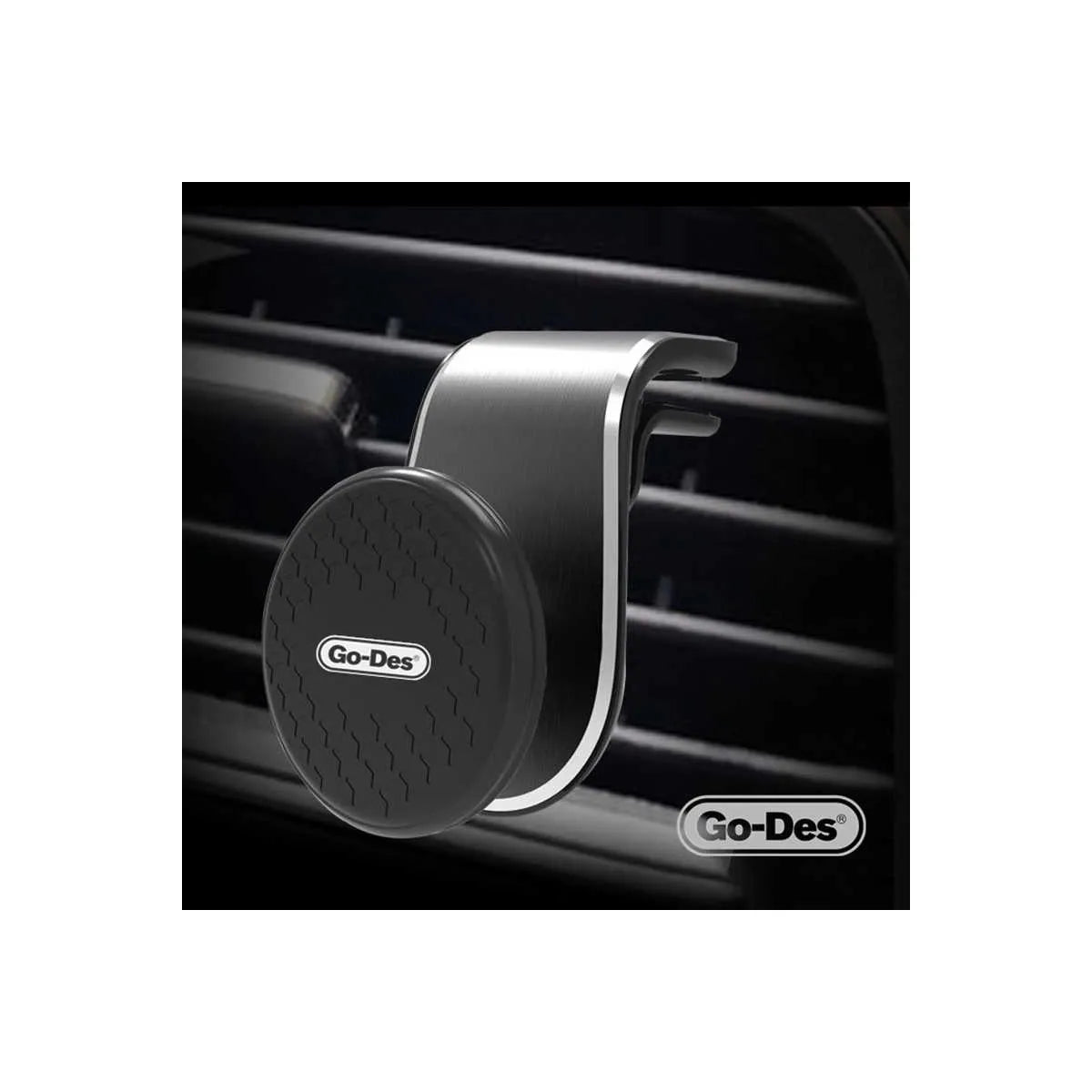 Go Des L-Shaped Magnetic Car Holder - Black