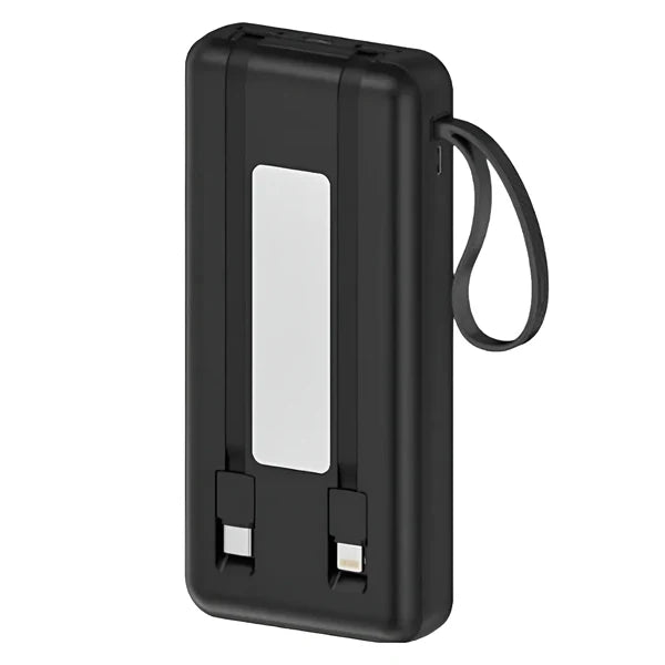 Solar Power Bank 30000mAh with LED Flashlight - Portable Charger