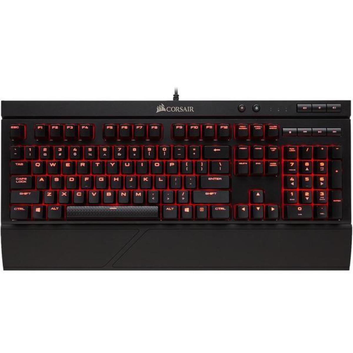 Corsair K68 Mechanical Gaming Keyboard Red LED CHERRY® MX Red Switch w/ Wrist Rest