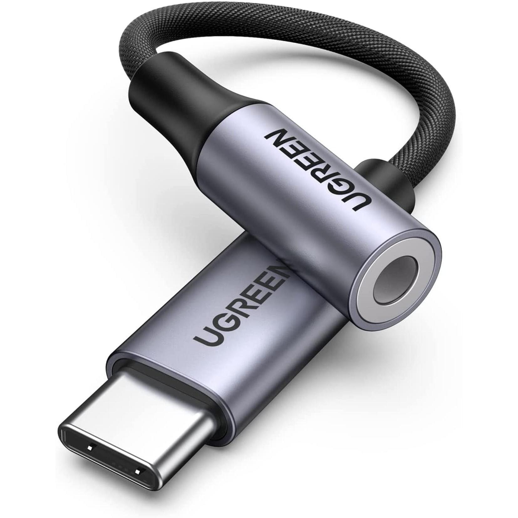 UGREEN USB-C to 3.5mm M/F Cable 10cm, Aluminum Shell