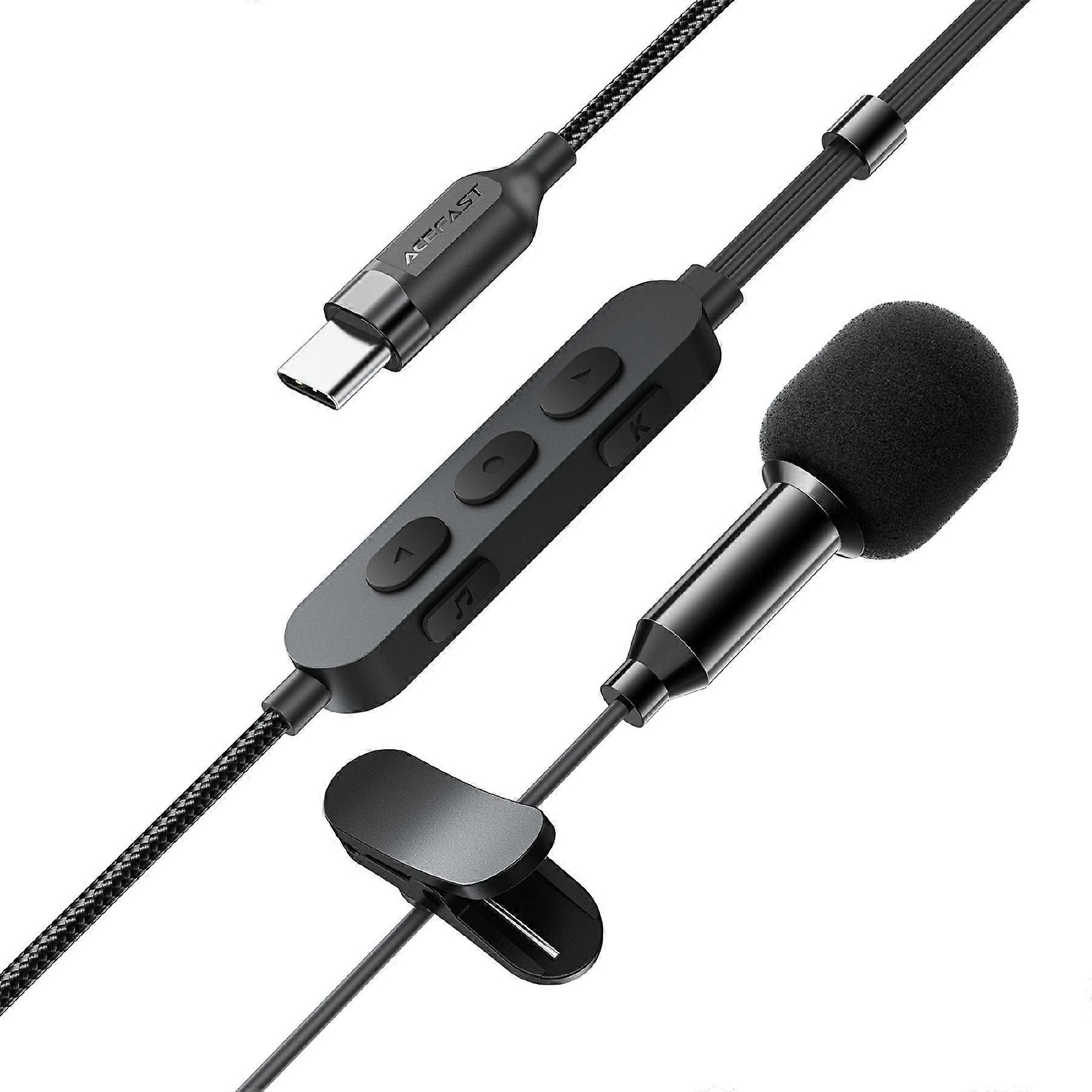 ACEFAST L12 USB-C Semi In-Ear Karaoke Wired Earphones – Built-In Mic | Live Streaming | 4 Audio Modes | Low Latency