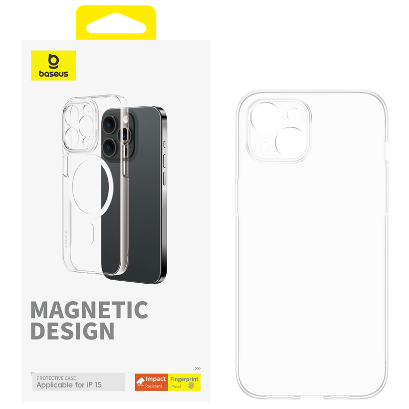 Baseus Lucent Series Magnetic Phone Case for iPhone 15 Clear