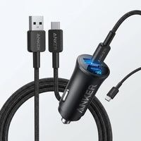مجموعة شاحن سيارة Anker بقدرة 30 واط وكابل USB‑C