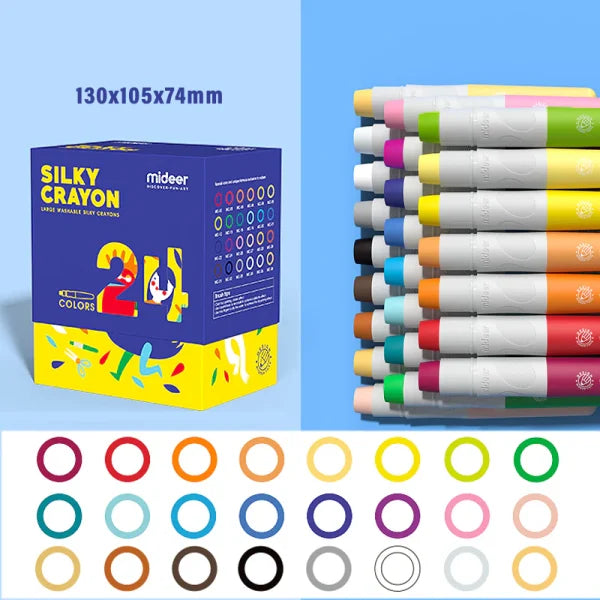 Mideer Silky Crayons 24 Colors