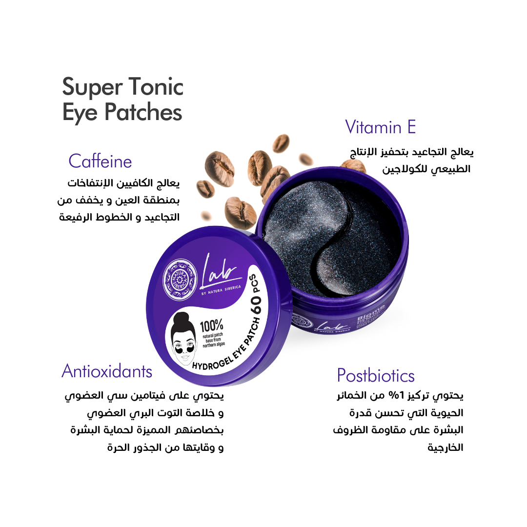 Lab Biome Super Tonic Eye Patches – 60 pcs for Puffiness & Dark Circles