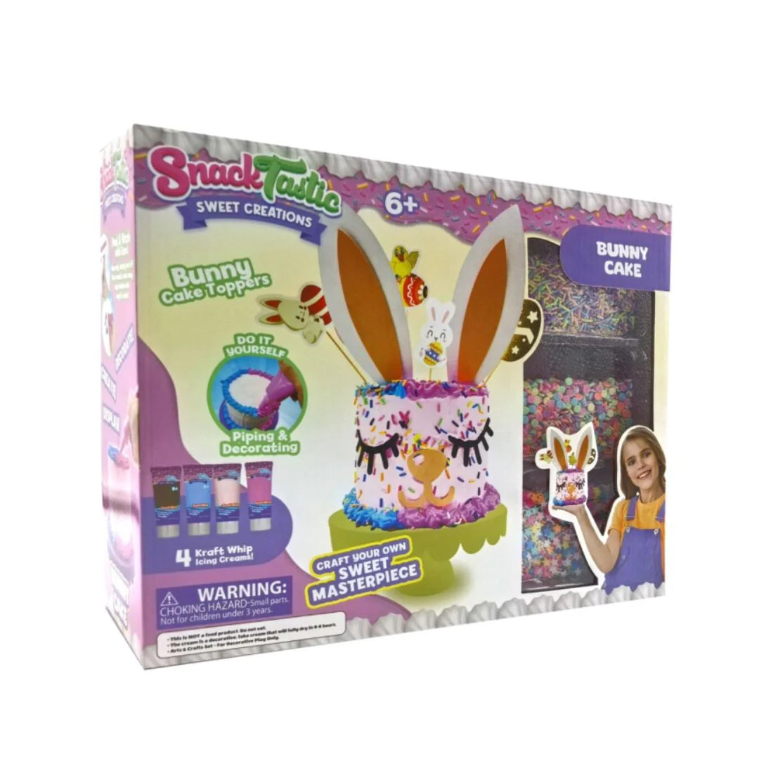 Snack Tastic Easter Bunny Cake Decorating Kit for Kids Ages 6+