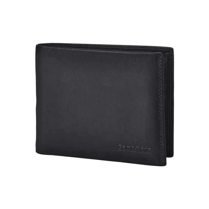Samsonite ATTACK SLG BILLF 4CC Wallet – Black Leather Wallet for Men